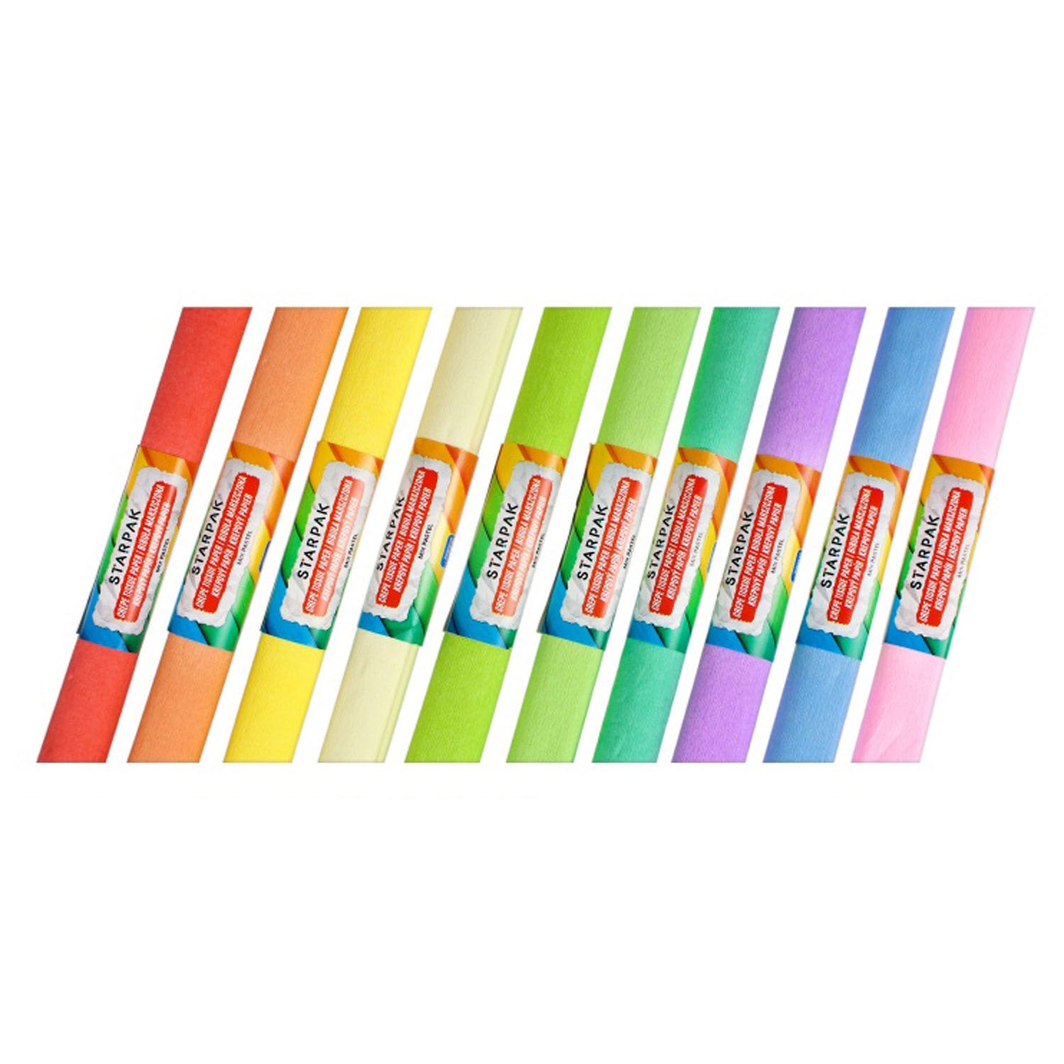 Crêpepapier pastel, 10st.