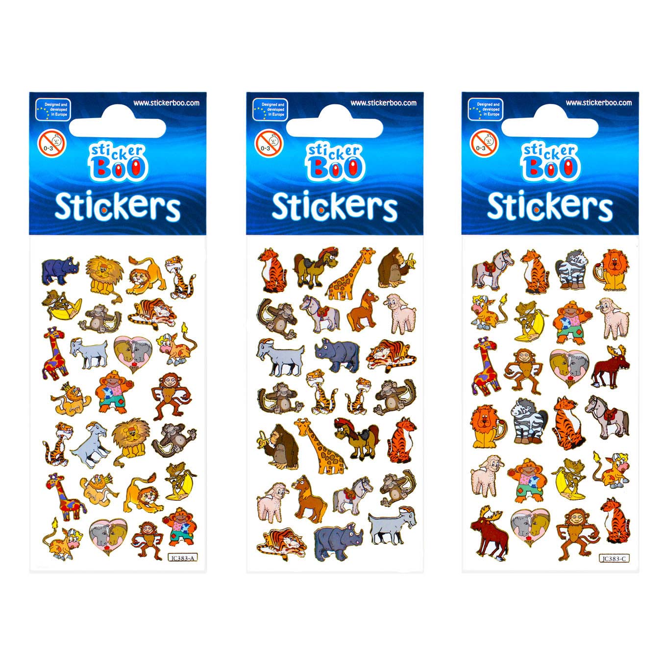 Stickervel dieren
