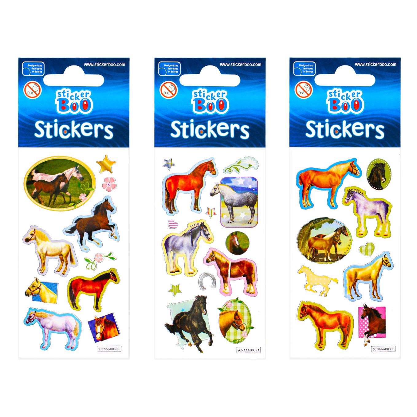 Stickervel paarden