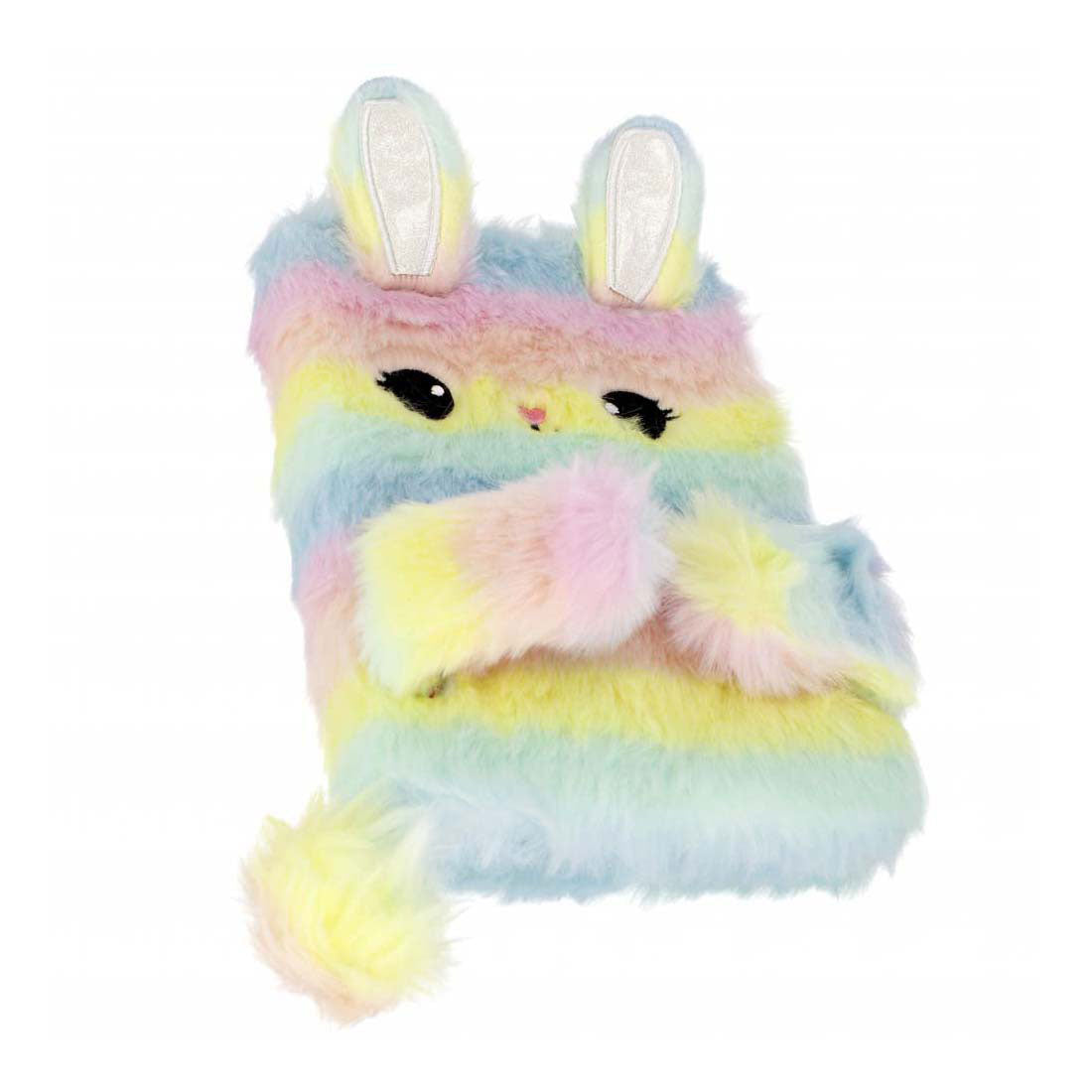 Pluche notitieboek konijn pastel