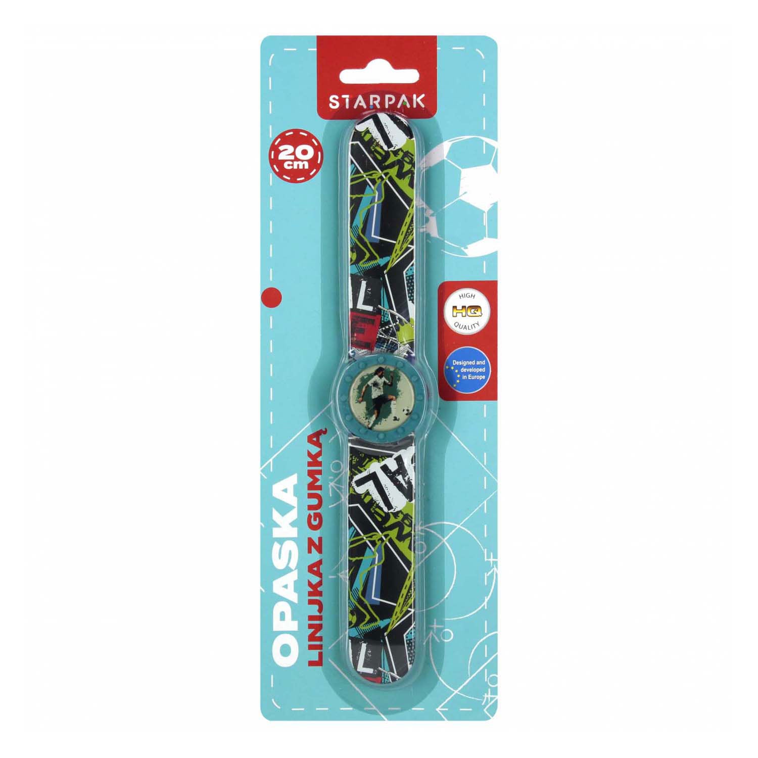 Klaparmband liniaal met gum jongen