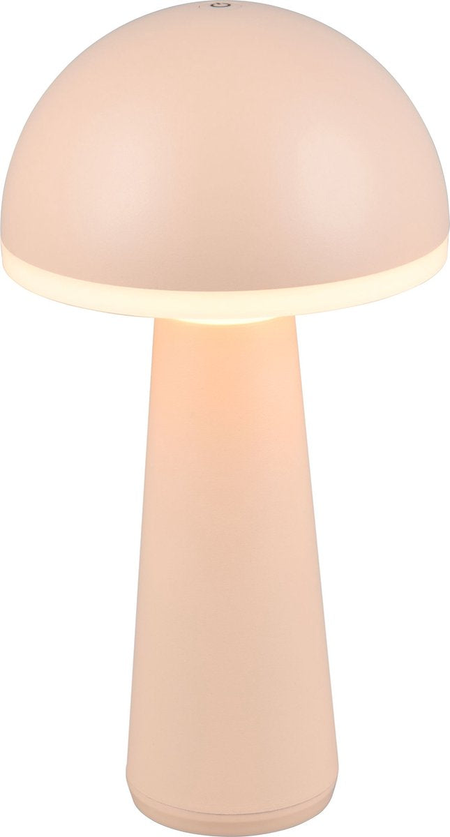 Rl live your light reality fungo - tafellamp - sand - incl. 1x smd 2w - aanpasbare lichtkleur - traploos dimmbaar - oplaadbaar - snoerloos - buitenverlichting - ip54
