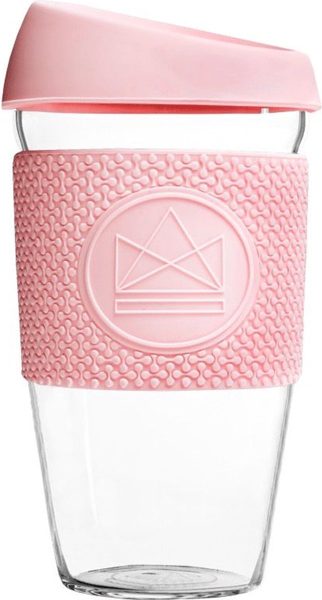 Neon kactus - pink flamingo glass cup 450ml