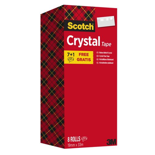 Tape scotch crystal transparant 8 stuks