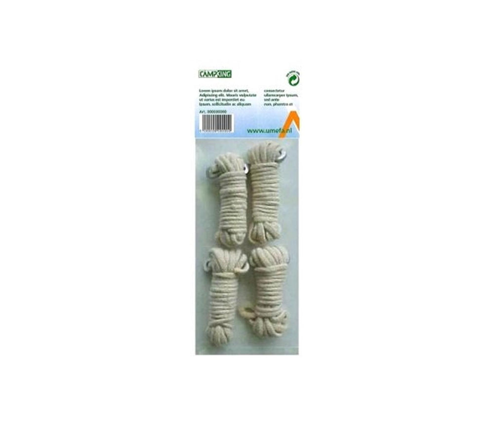Campking umefa katoenen scheerlijn + aluminium gebogen spanner 3mm 4m
