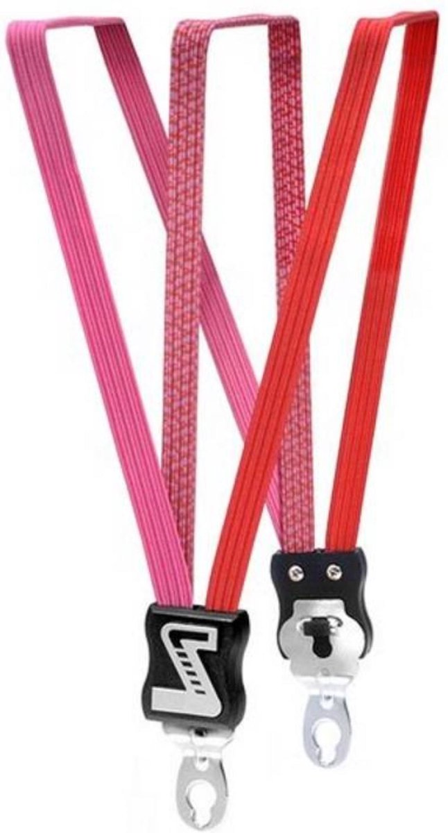 Bungee Strap Trio Simson short with 3 straps - pink red