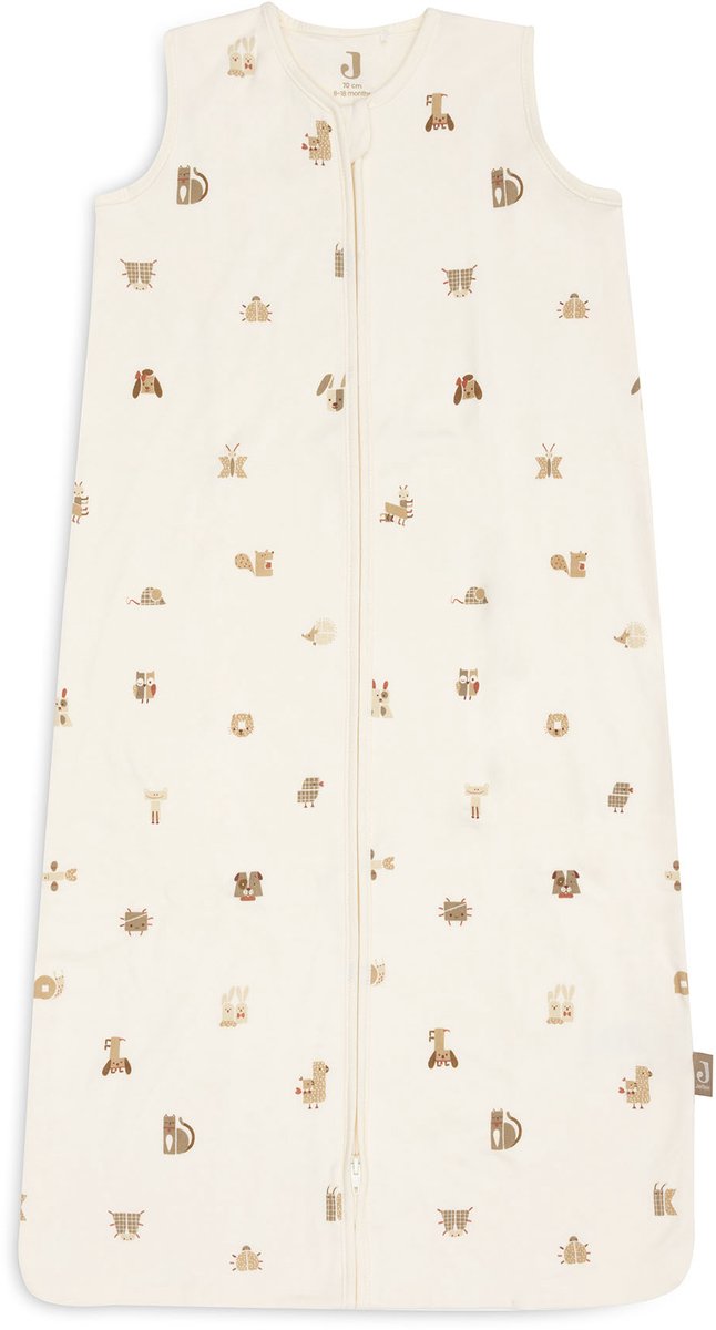 Jollein slaapzak baby mouwloos 70cm - jersey - animal friends