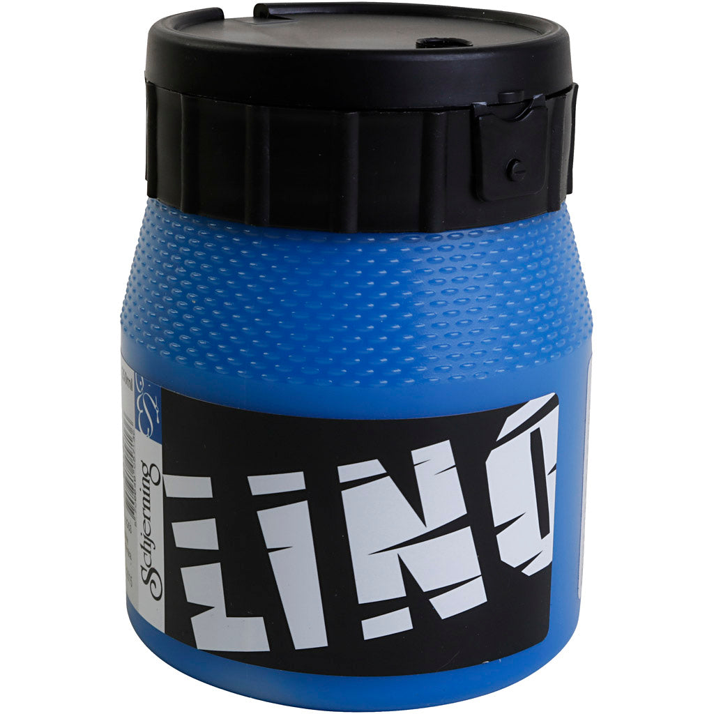 Creativ company linoleum verf, blauw, 250 ml 1 doosje