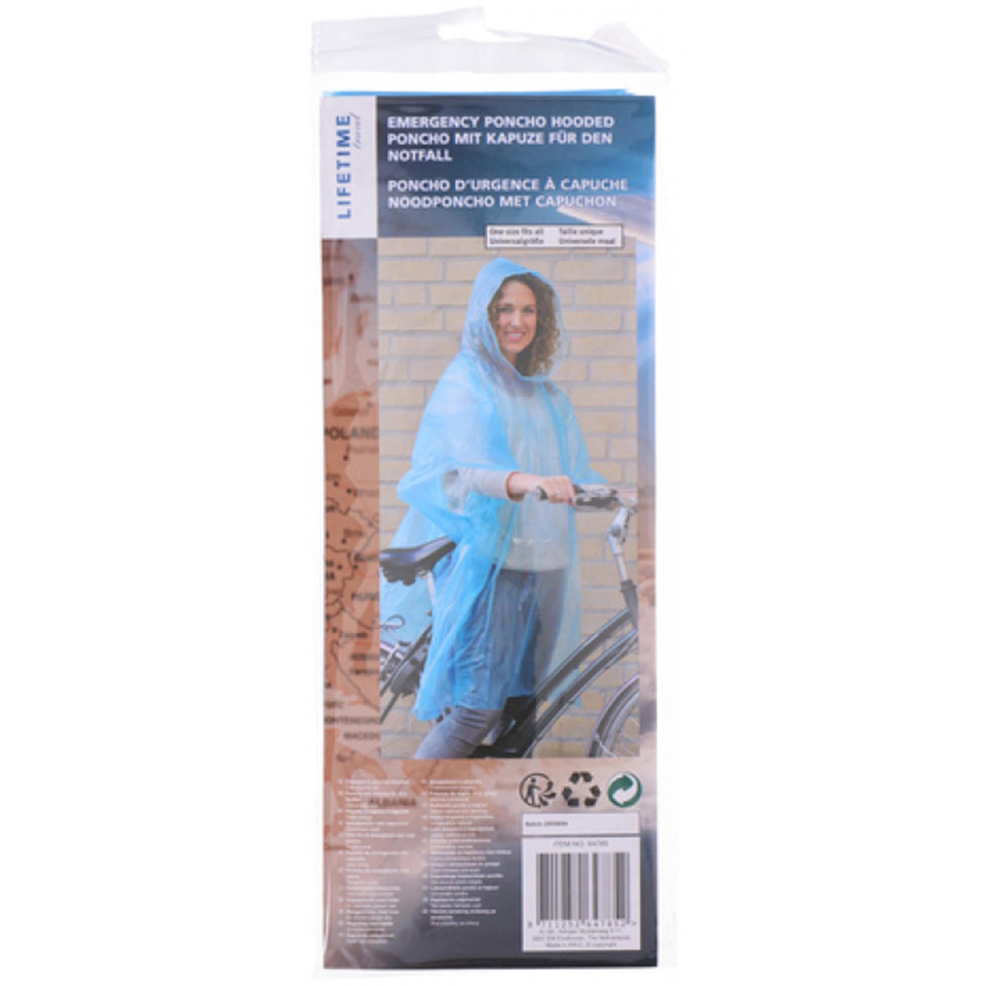 Lifetime poncho met capuchon wegwerp