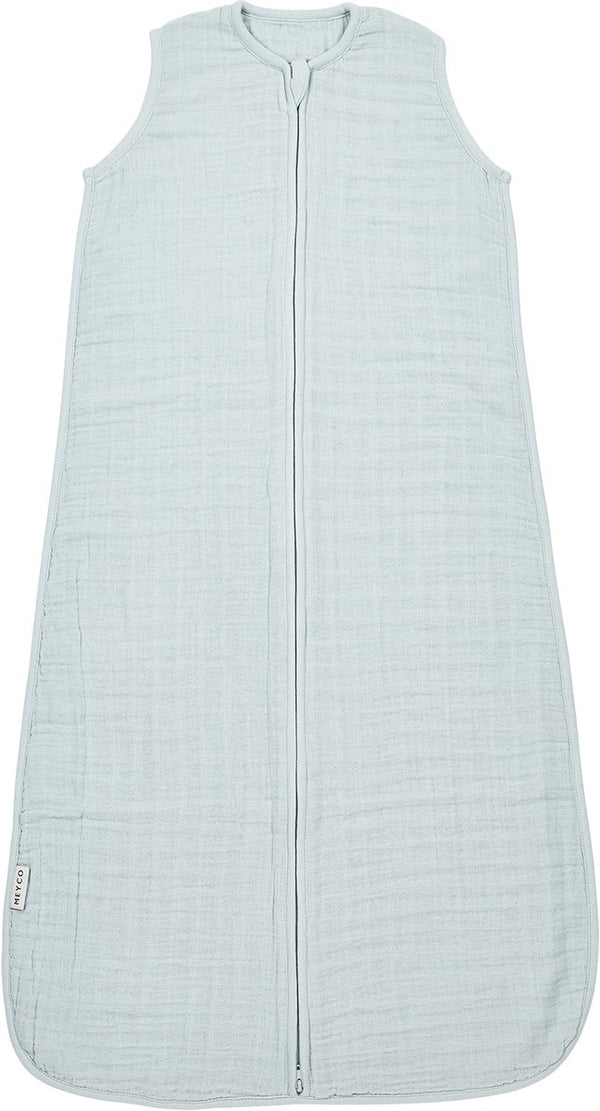 Meyco baby uni baby zomerslaapzak - pre-washed hydrofiel - grey blue - 110cm - 0.5 tog