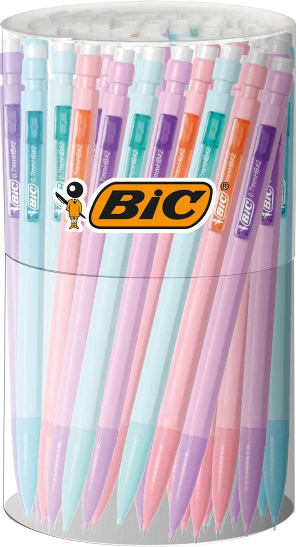 Bic matic - vulpotlood - pastel - tubo van 60 stuks - diverse kleuren