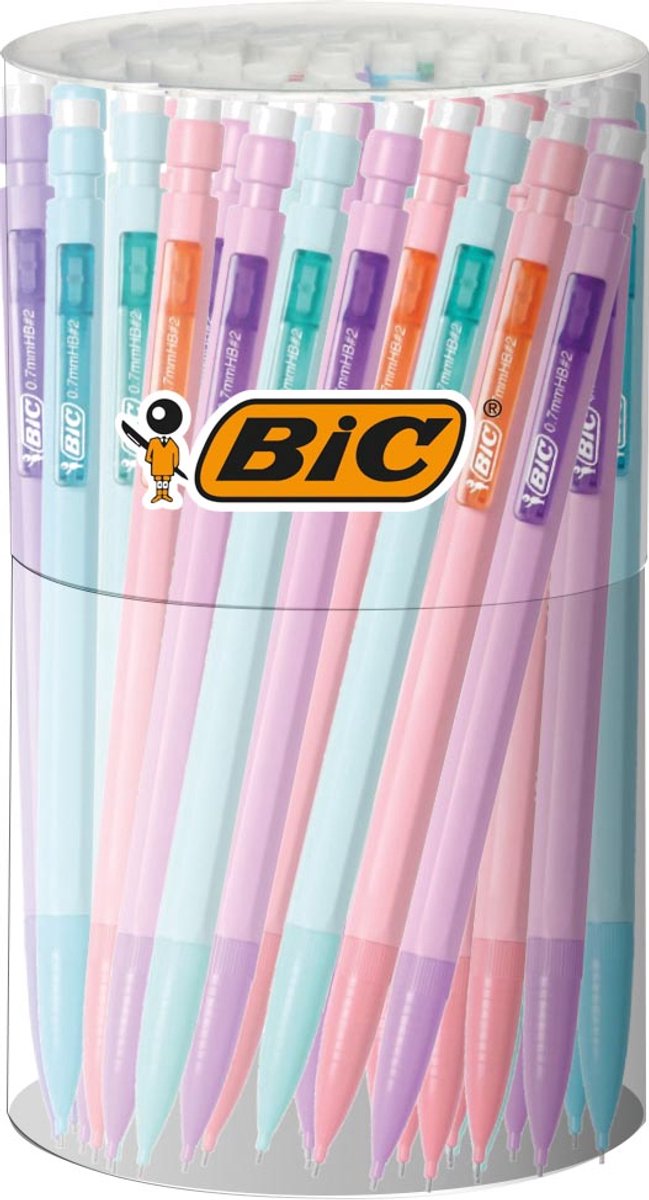 Bic matic - vulpotlood - pastel - tubo van 60 stuks - diverse kleuren
