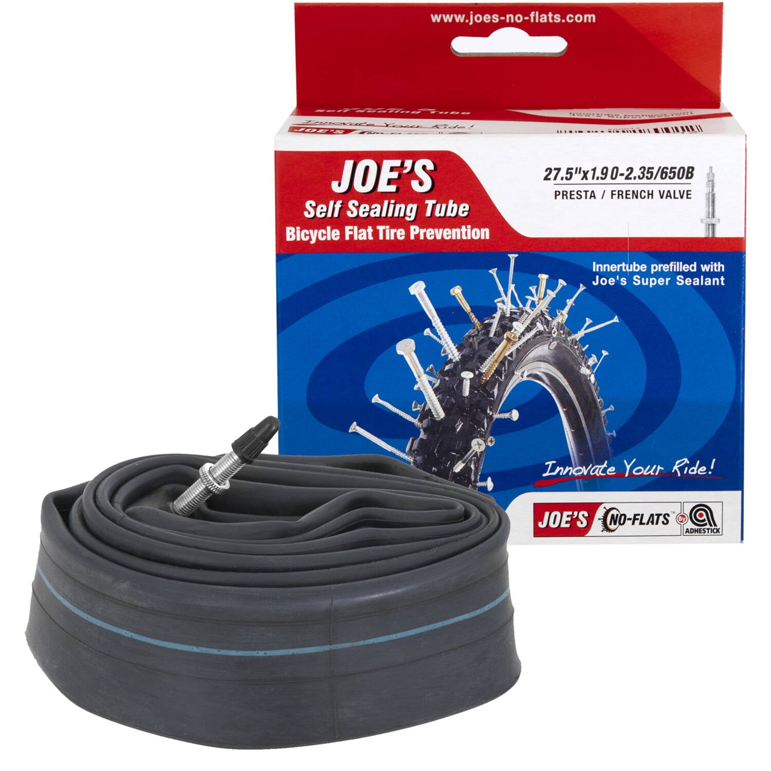 Joe's no flats - binnenband zelfdichtende binnenband fv 27.5x1.90-2.35 (mtb)