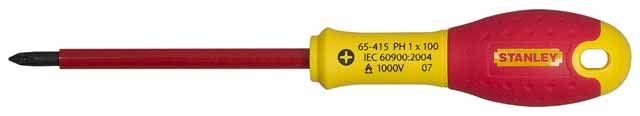 Stanley handgereedschap fatmax schroevendraaier phillips vde ph2 x 125mm - 0-65-416