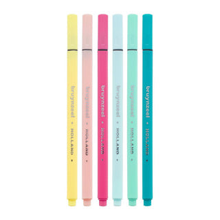 Bruynzeel finelinerset 6 kleuren licht