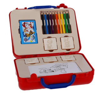 Multiprint Paw Patrol reis stempel- en kleurkoffer