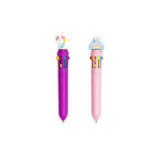 Dream pop set van 2 multicolor pennen unicorn | 6 stuks