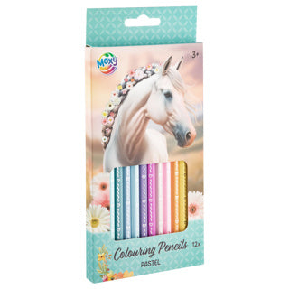 Merkloos sans marque kleurpotloden pastel - 12st.