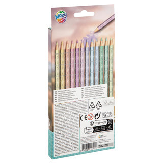 Merkloos sans marque kleurpotloden pastel - 12st.