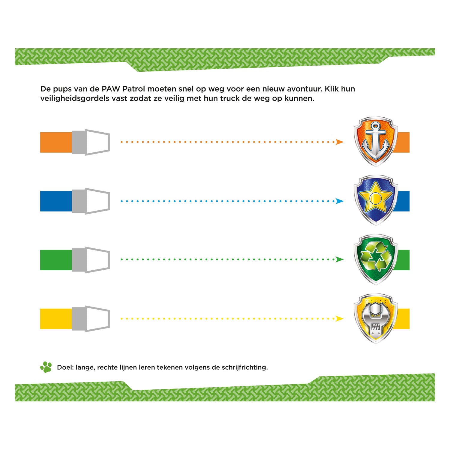 Deltas Paw Patrol - eerste schrijfspelletjes (3-4 jaar)