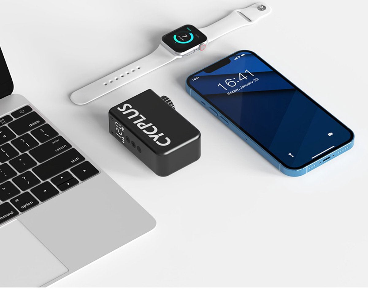 Elektrische accu fietspomp Cycplus AS2 Pro Cube - zwart