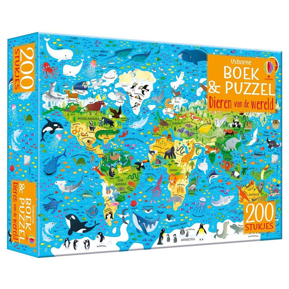 Wpg uitgevers dieren van de wereld boek en puzzel