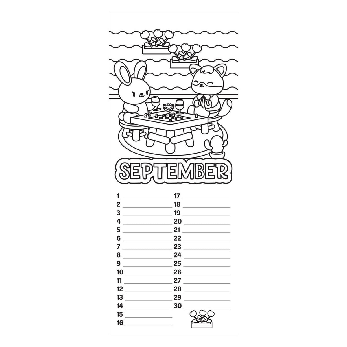 Verjaardagskalender - cozy kleuren