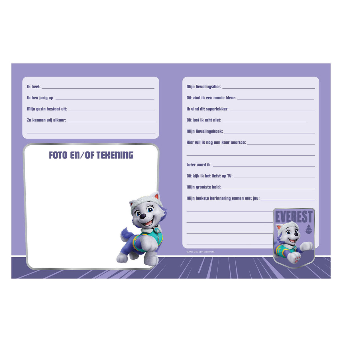 Paw patrol vriendenboek - girl pups nieuw