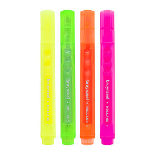 Bruynzeel markeerstiften neon 4 kleuren | 3 stuks
