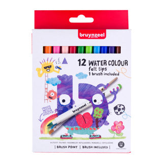 Bruynzeel waterverf viltstiften 12 stuks | 3 stuks