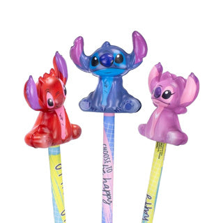 Stitch squishy potlood topper assorti