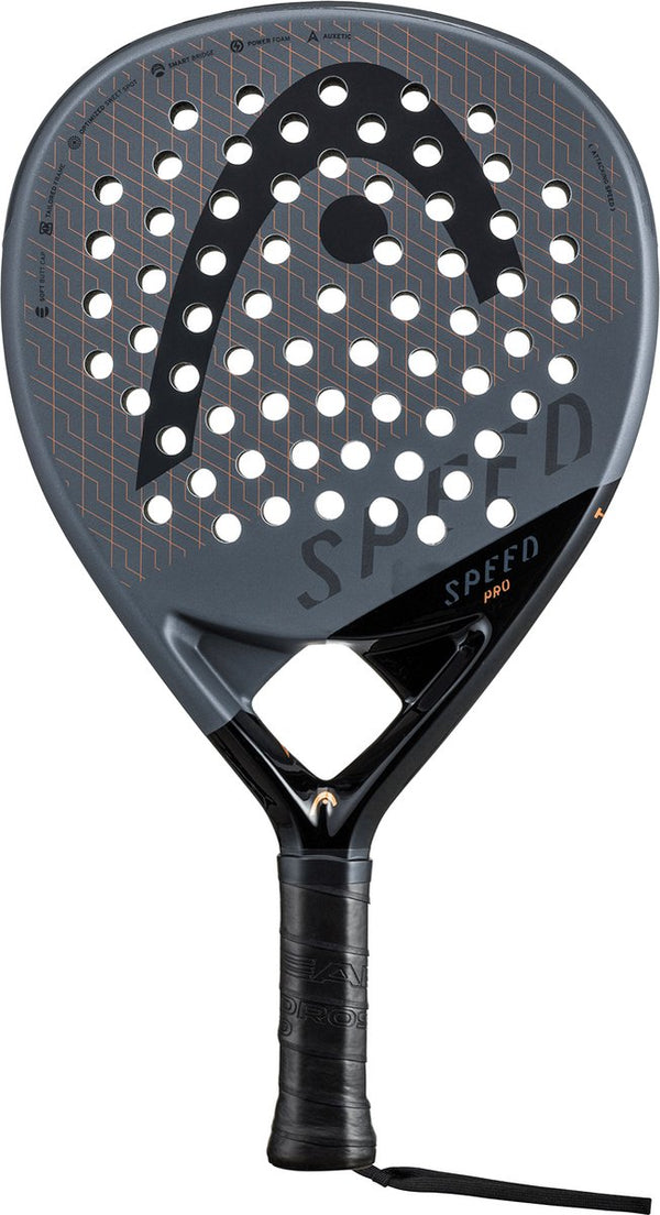 Head speed pro (druppel) - 2023 padel racket - zwart grijs