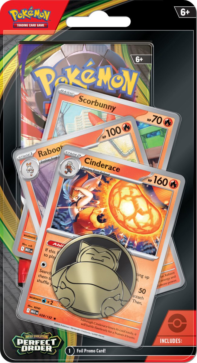 Pokémon tcg: perfect order - premium checklane blister - cinderace