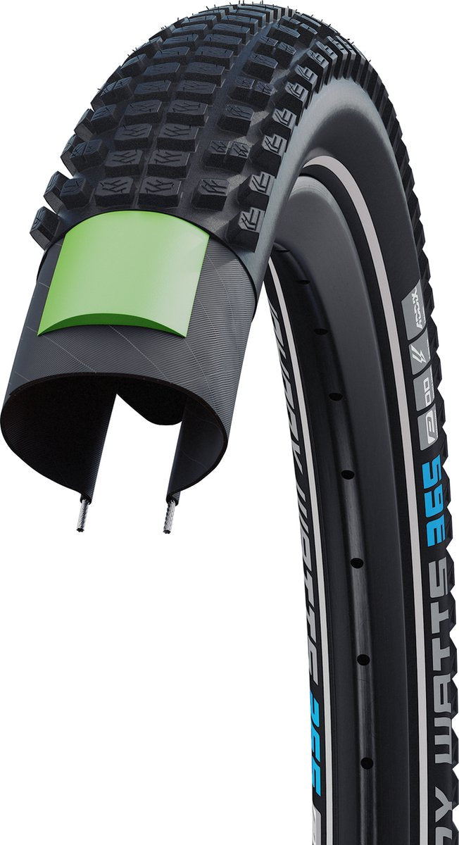 Schwalbe johnny watts 365 raceguard vouwband 27.5x2.60 (65-584) zwart reflex