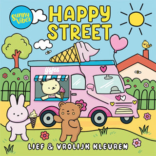 Lantaarn publishers kleurboek sunny vibes - happy street