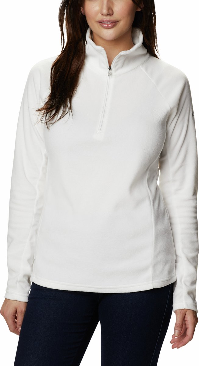 Columbia glacial™ iv 1 2 zip fleece trui - fleecetrui met halve rits - outdoortrui dames - wit - maat l