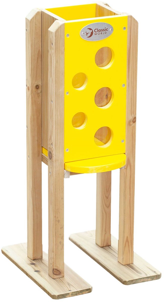 Klassieke wereld houten zandmolen met gaten