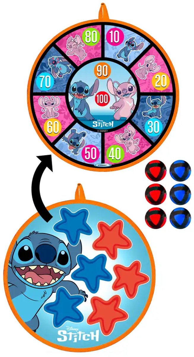Disney – stitch – darttarget – 36 cm – dubbelzijdig