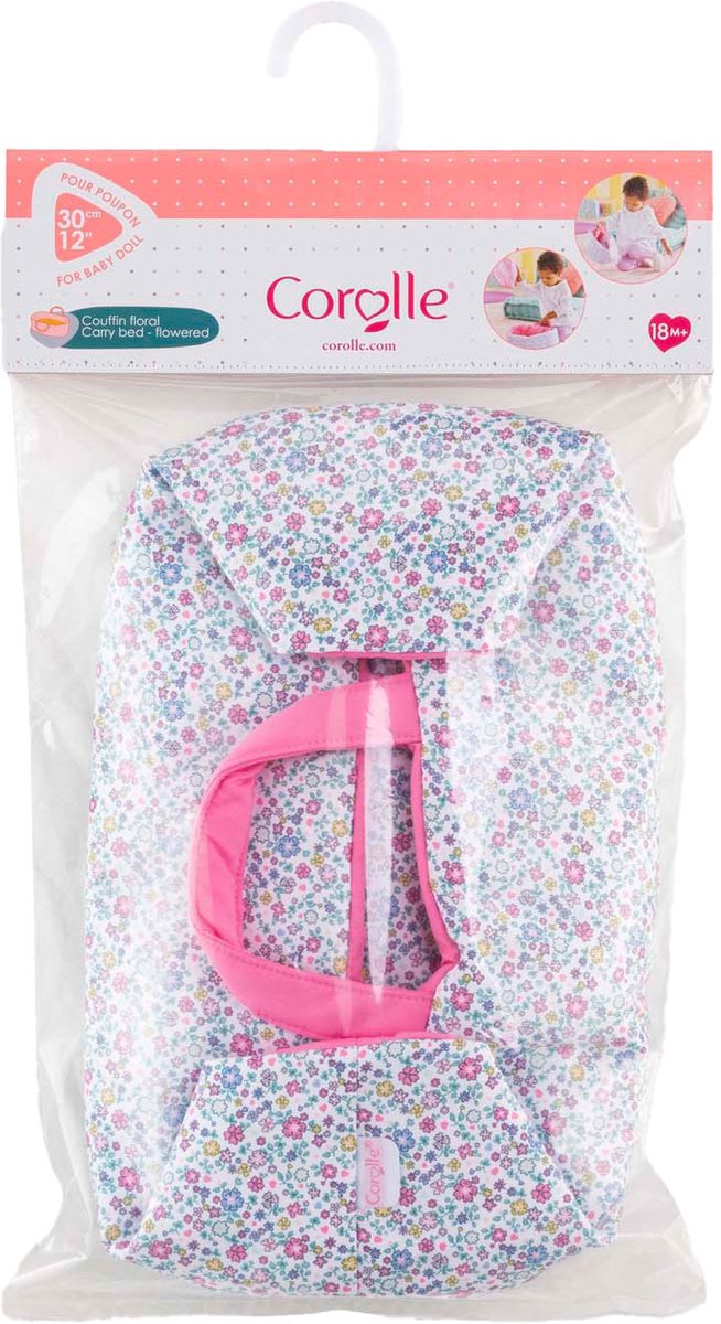 Corolle draagbed poppen bloemen - reiswieg voor babypoppen 30 cm.