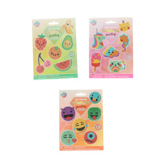 Grafix diamant schilderij stickerset 12 stuks 3 assorti