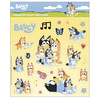 Undercover foam stickers met glittereffect bluey | 6 stuks