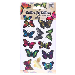 Totum tattoos vlinders metallic | 10 stuks