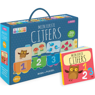 Rebo uitgevers mijn eerste cijfers puzzeltrein + boek