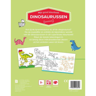 Boek groot kleurboek dinosaurussen | 2 stuks