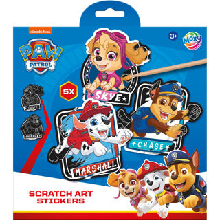 Creatieve knutselgroep kraslot stickers - paw patrol, 6dlg.