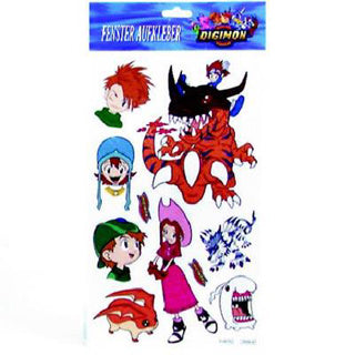 Raamsticker digimon assorti | 100 stuks