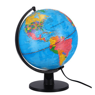 Wetenschapsbol met licht english led 25 cm