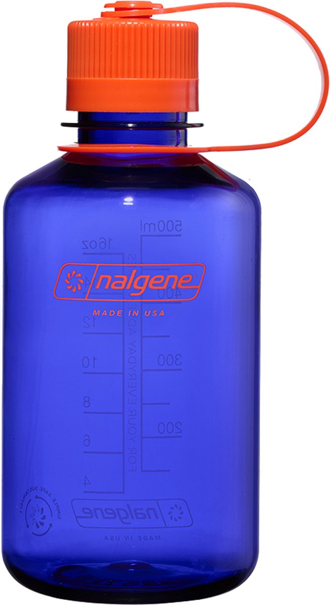 Nalgene - narrow mouth bottle - drinkfles - waterfles - lekvrij - 500ml - bpa free - sustain - periwinkle