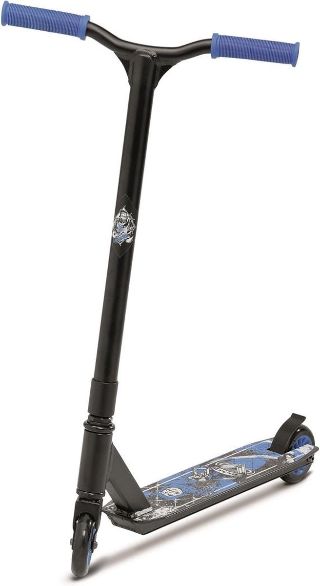 Roces blast stuntstep beginner – freestyle trickstep voor kinderen – 100 mm wielen – skatepark pro scooter – zwart blauw