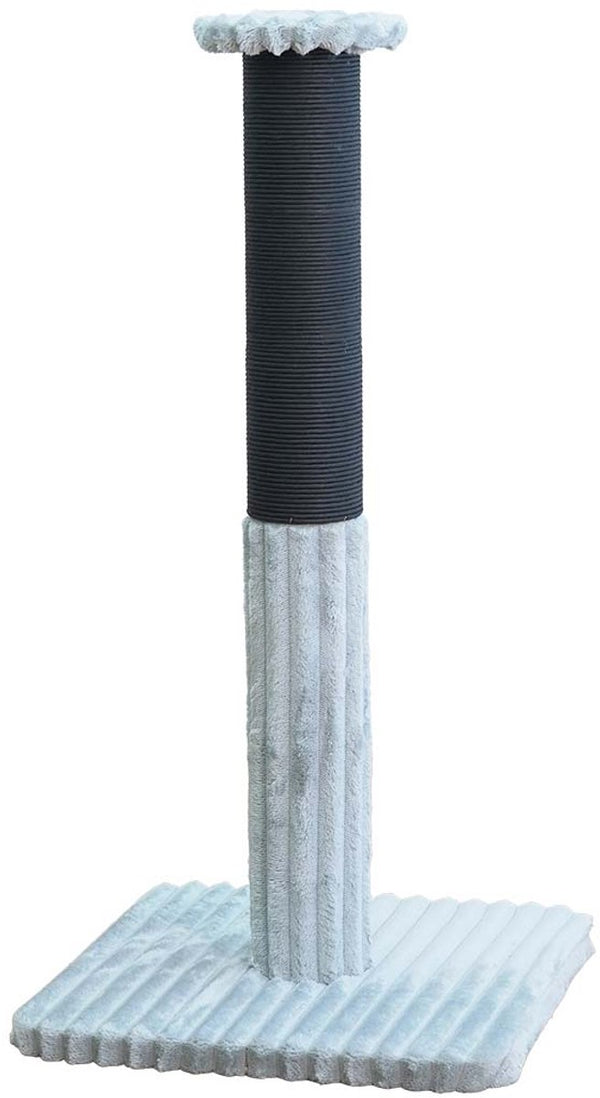 Ebi krabzuil vicenza - extra hoge krabpaal met brede paal ø12cm - pluche papieren touw - 48x48x94cm - grijs
